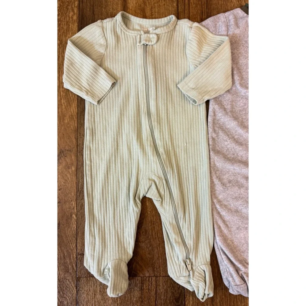 Carter's Sleep &‎ Play Pajamas Footies Baby Boy 6 Months Lot Bundle 3 Pack Dog